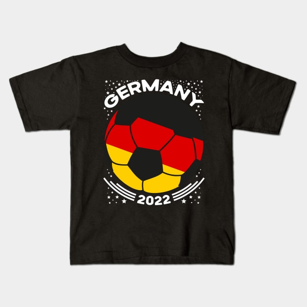 Germany Flag Soccer Football Team Kids T-Shirt by mcoshop